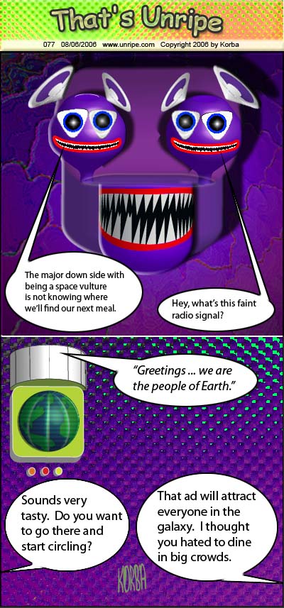 cartoon 77, space vultures